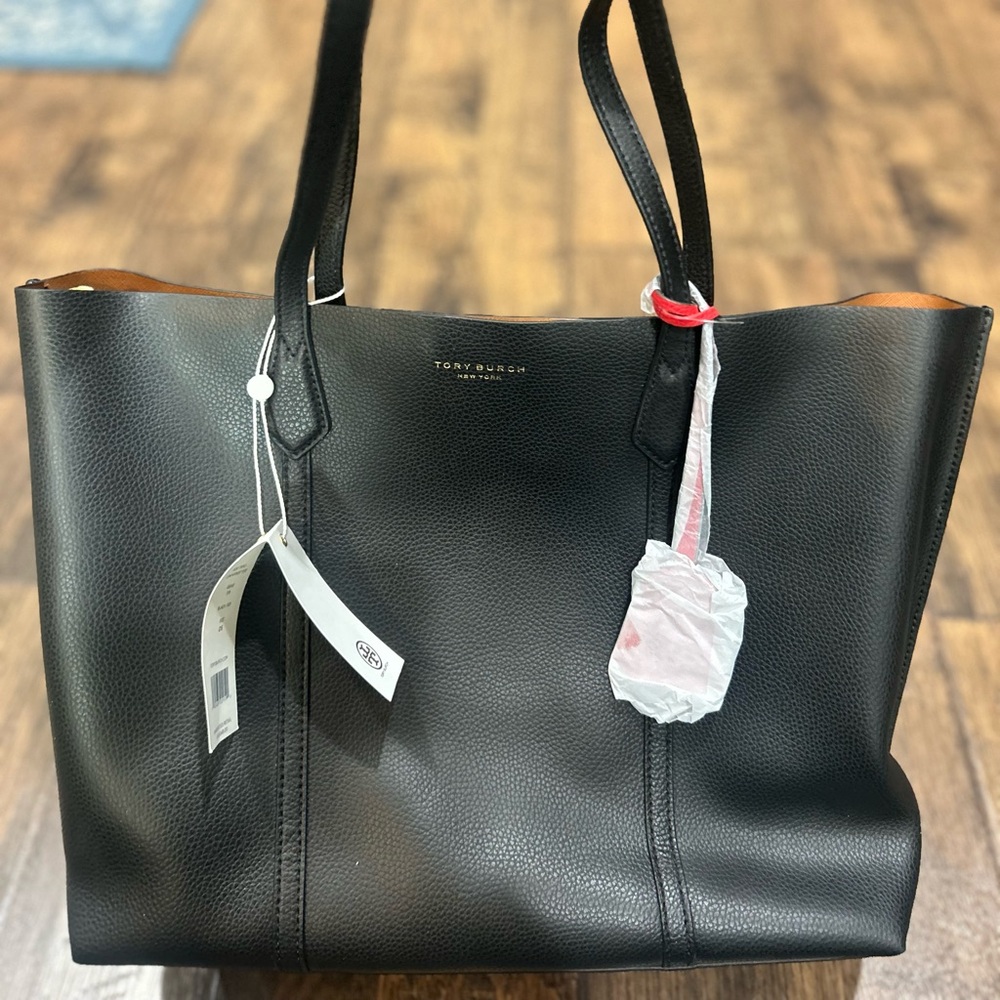 Tory Burch black Perry Triple Compartment Tote never used